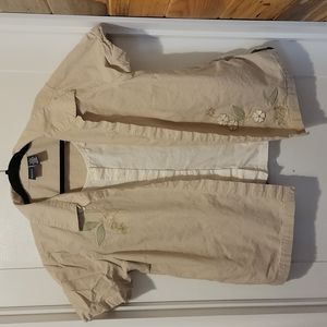 Layered one piece button-down tee